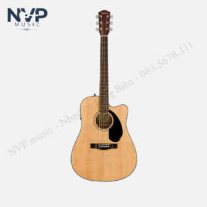 Đàn Guitar Acoustic Fender CD-60SCE Natural mặt gỗ Solid Spruce, EQ Fishman CD-1, thiết kế Dreadnought Cutaway. Phù hợp đệm hát, biểu diễn acoustic và người mới học guitar.