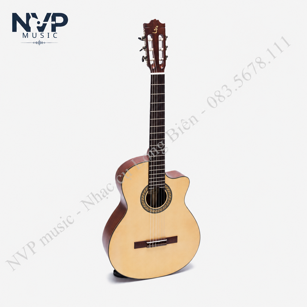 Đàn Guitar Classic Ba Đờn C-250-J mặt gỗ Thông Sitka hoặc Cedar, lưng hông Hồng Đào cao cấp, khóa Japan, dây R18 và ty chỉnh cần. Phù hợp cho người học guitar cổ điển nghiêm túc.